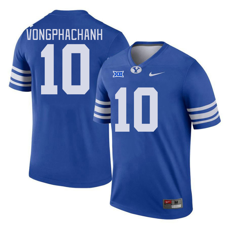 BYU Cougars #10 AJ Vongphachanh Big 12 Conference College Football Jerseys Stitched Sale-Royal